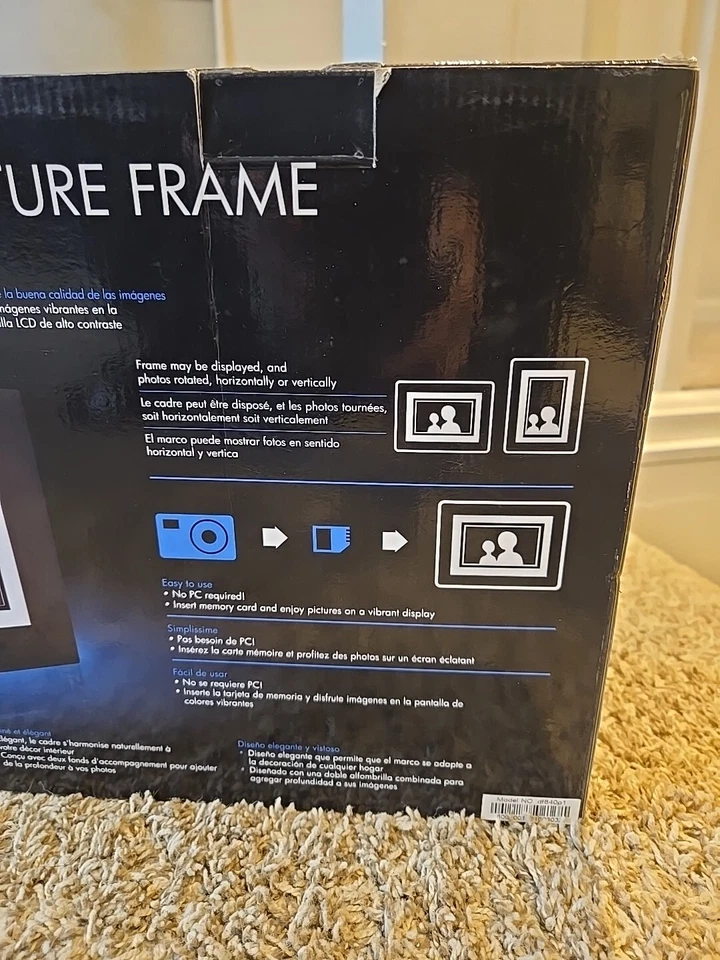 HP 8" Digital Photo Picture Frame Open Box Used - Image 4 of 4