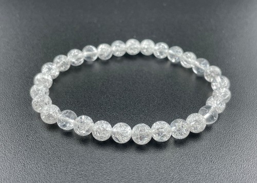 Bergkristall Crackle-Quarz Armband, Heilstein, 6mm - Bild 2 von 2