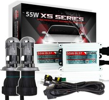 H4 9003 55w 5000k White Bi-xenon High Low Dual Beam Conversion Hid Kit W Relay