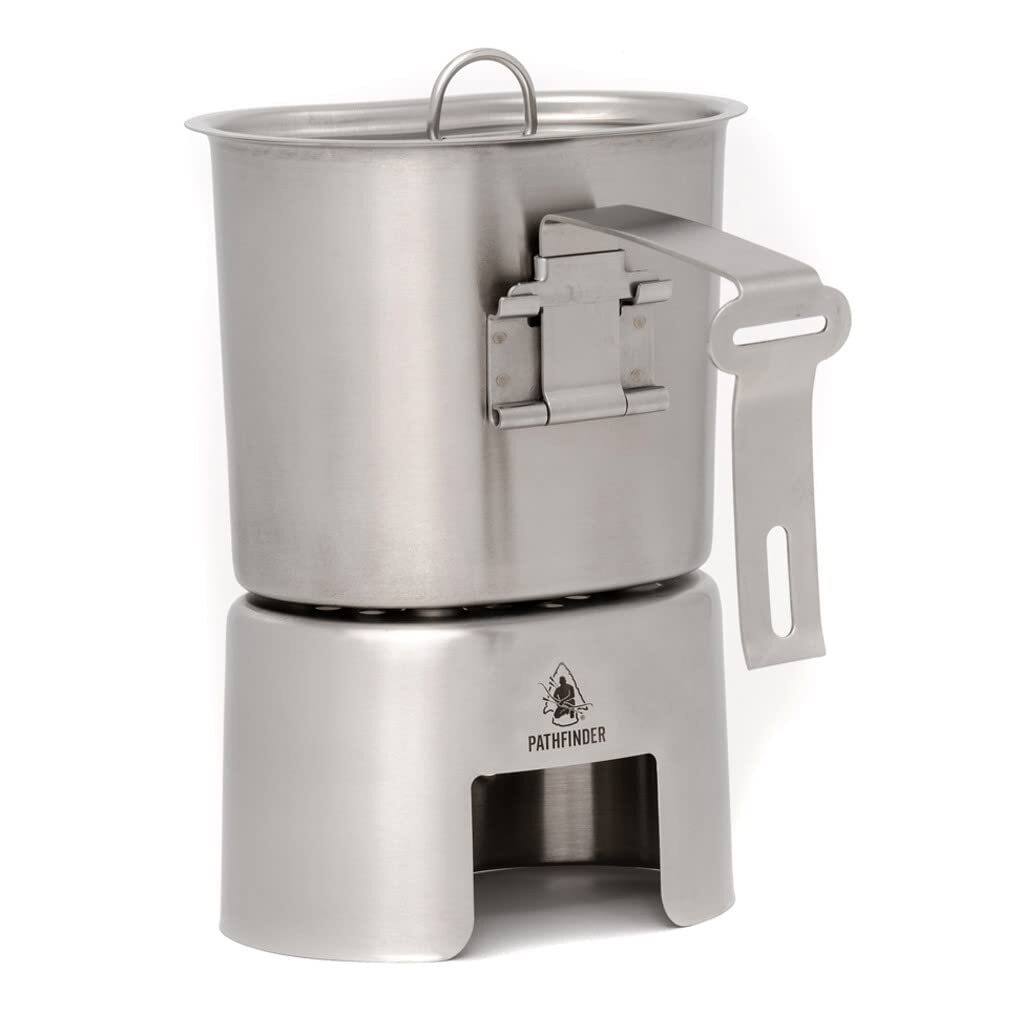 ソロキャン／PATHFINDER CANTEEN COOKING SET Pathfinder Stainless Steel Camping Canteen Cooking Set - Cup