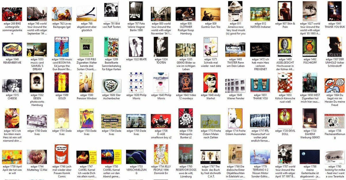 4-20x Ansichtskarte Werbekarte Sammler Karten EDGAR Auswahl aus