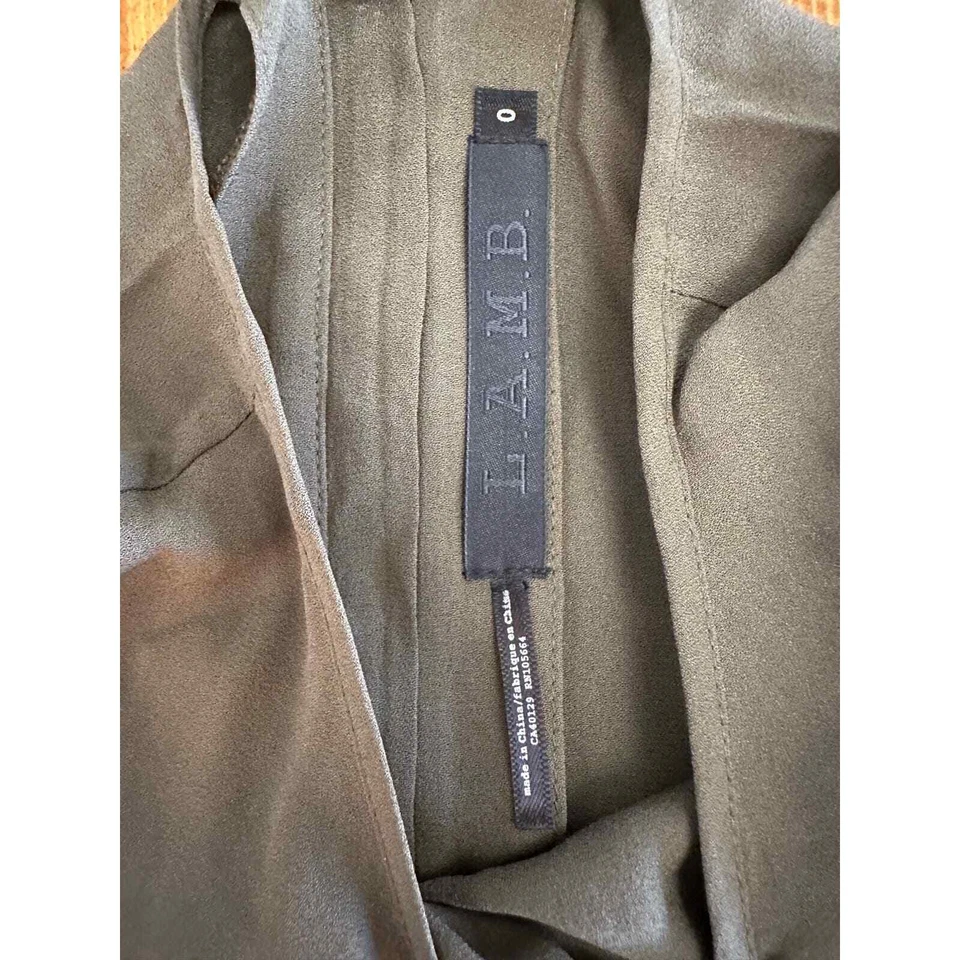 L.A.M.B. Túnica 100 % seda en verde oliva talla 0 Foto 2 de 4