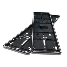 2 x European Euro Licence Number Plate Frame Holder Slim Minimalist Design