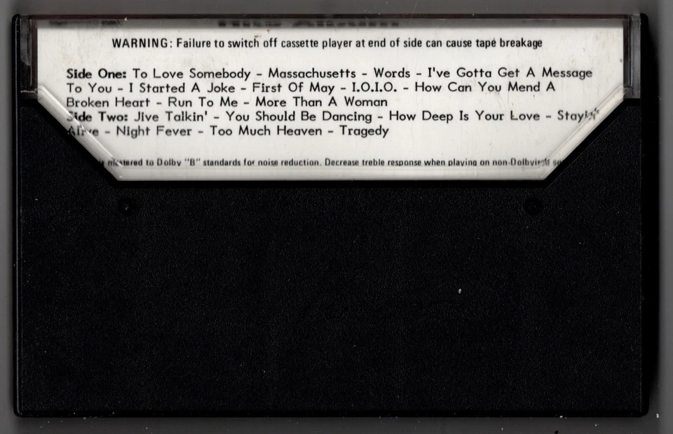1985 MUSIC AUDIO CASSETTE TAPE [ALBUM: HITS ALBUM] GROUP: THE BEE GEES (J&B) - Image 3 of 4