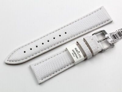 Watch Band Cinturino Morellato Lucertola Africana Bianco Fibbia Acciaio  NUOVO