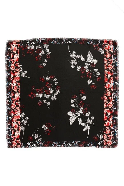 Bufanda halógena de sarga de seda con estampado floral Foto 3 de 4