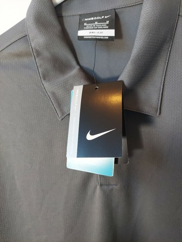 Mens Nike Dry Golf Polo Gray Medium - Picture 4 of 11