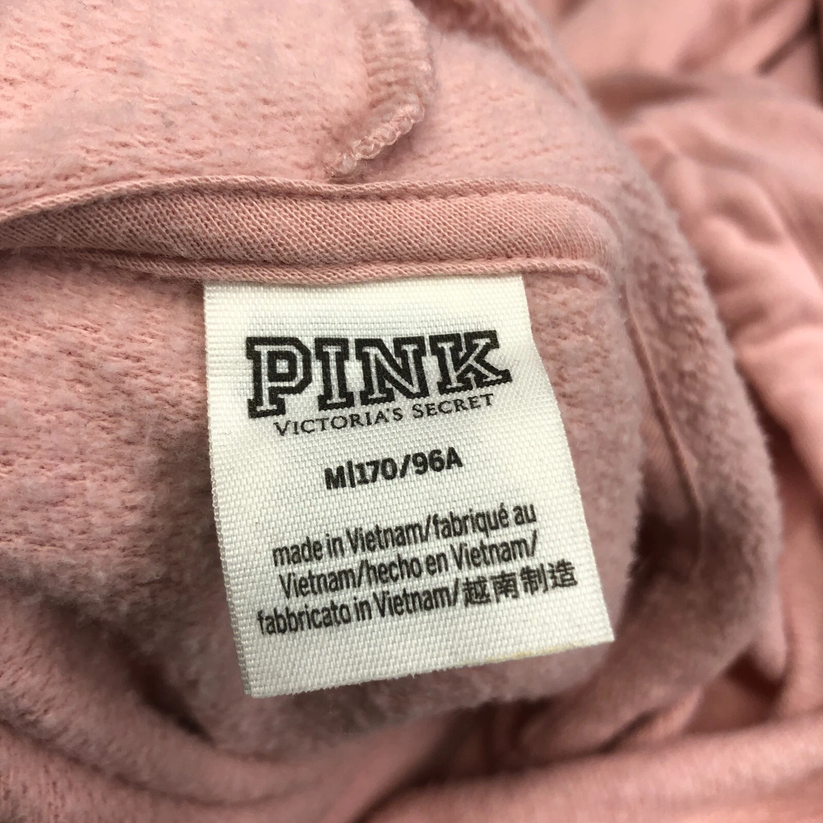 UNDERCOVER Felpa con cappuccio donna ROSA Victoria's Secret taglia media B189 18C