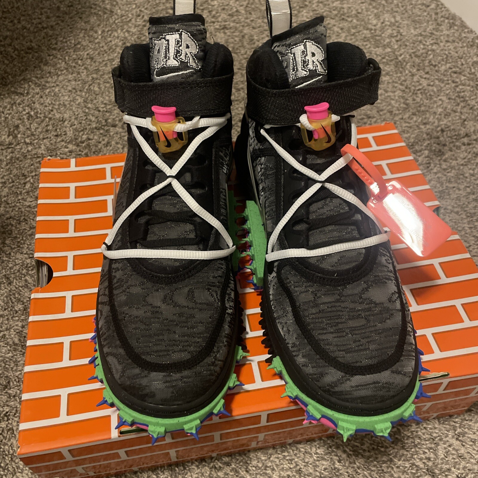 OFF WHITE X NIKE Taglia 12 Nike Air Force 1 x Off White Nero 2022