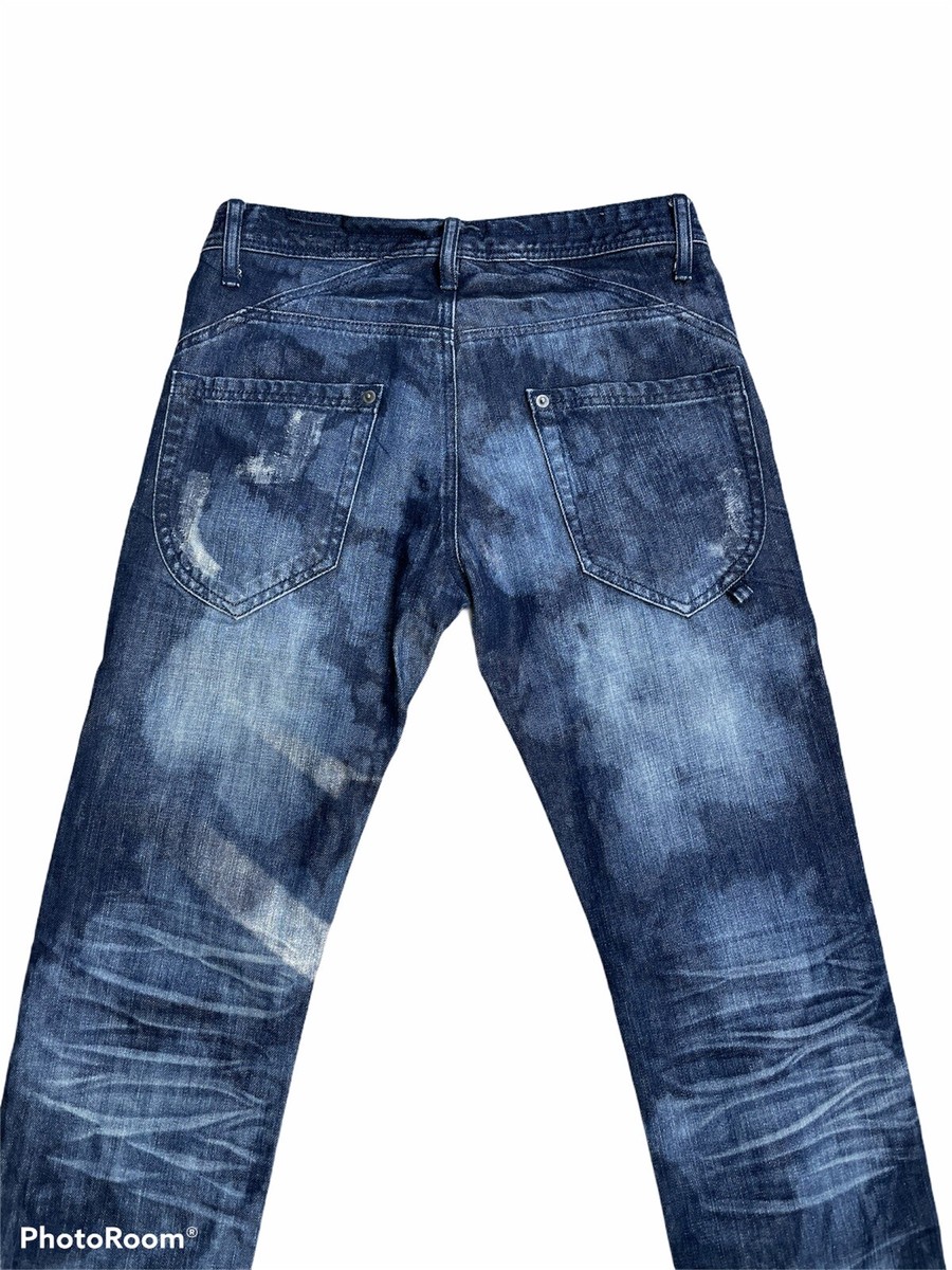 Roen Hiromu Takahara X Semantic Design Skull Blue Acid Wash Gothic Skinny Jeans Roen Hiromu Takahara X Semantic Design Skull Blue Acid Wash Gothic Skinny Jeans
