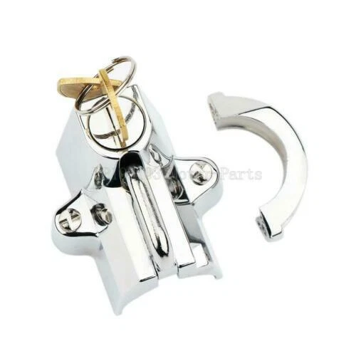 Cerradura de casco de moto cromada para Yamaha V-Star 250 650 950 1100 1300 Classic Foto 2 de 3