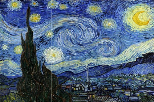 Starry Night By Van Gogh Tile Mural Kitchen Bathroom Backsplash Marble Ceramic - Picture 14 of 46