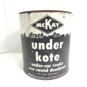VINTAGE MCKAY BRUSH ON UNDER KOTE UNDER COATING 1 GALLON CAN EMPTY USED VTG CAN 