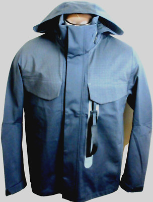 Men's Nike Sportswear Tech Pack M65 Waterproof Hooded Jacket Black Size Medium