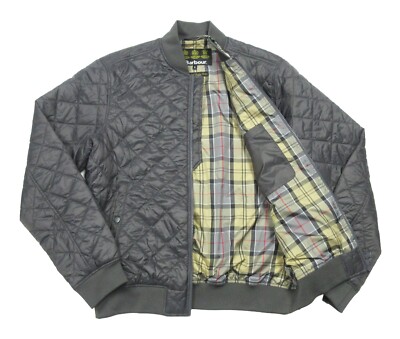Barbour / ジャケット/--/コットン/GRY/グレー Barbour Men's Charcoal Gray Gabble Quilted Full Zip Jacket $250 | eBay