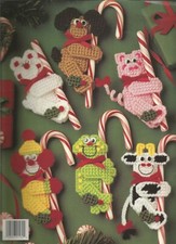Plastic Canvas Patterns Candy Cane Climbers Santa Snowman Mouse Cat Bear N90