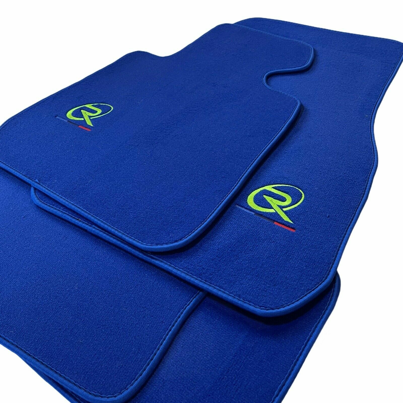 Floor Mats For BMW 2 Series F45 Blue Rounds With /// Rovbut Logo