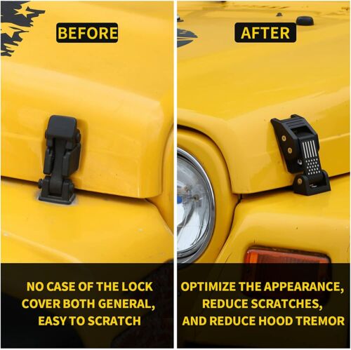 Hood Latches Lock Hood Lock Catch Buckle USA Flag For Jeep Wrangler TJ 1997-2006 - Picture 3 of 14