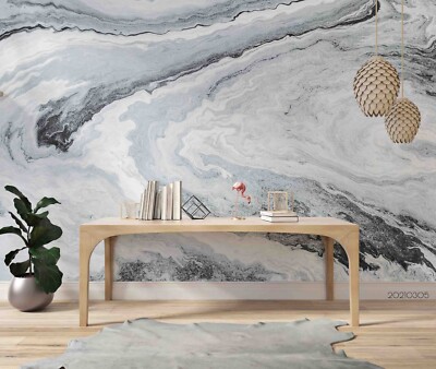 3D Gray White Texture Marble Wallpaper Wall Murals Removable Wallpaper 2