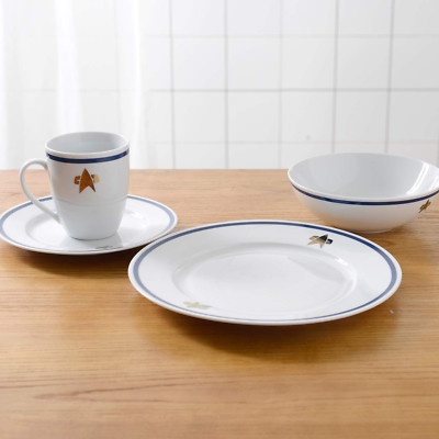 Star Trek TNG 16-Piece Porcelain Dinner Set - Plates, Bowls & Cups