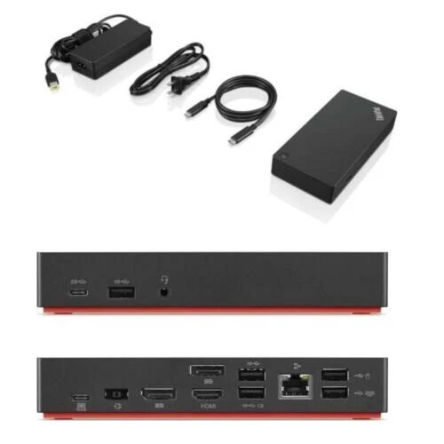 Lenovo ThinkPad Gen 2 USB-C 4K Docking Station Type 40AS HDMI With Power Adapter - image 4 of 4