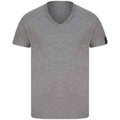 REPLAY RAW CUT V-NECK COTTON T-SHIRT