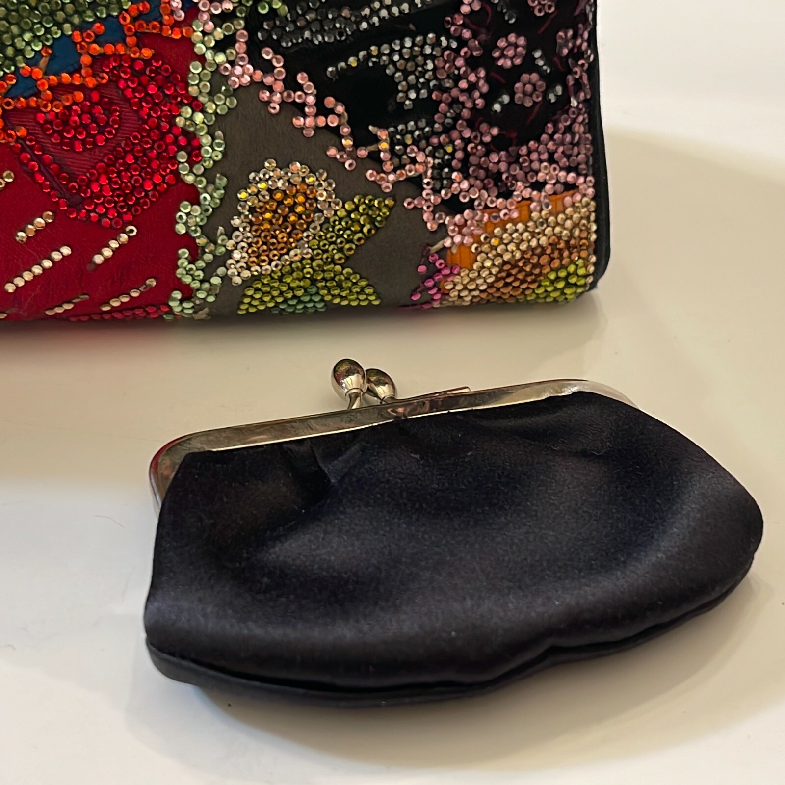 Judith Leiber Flower Beaded Patchwork Swarovski C… - image 8