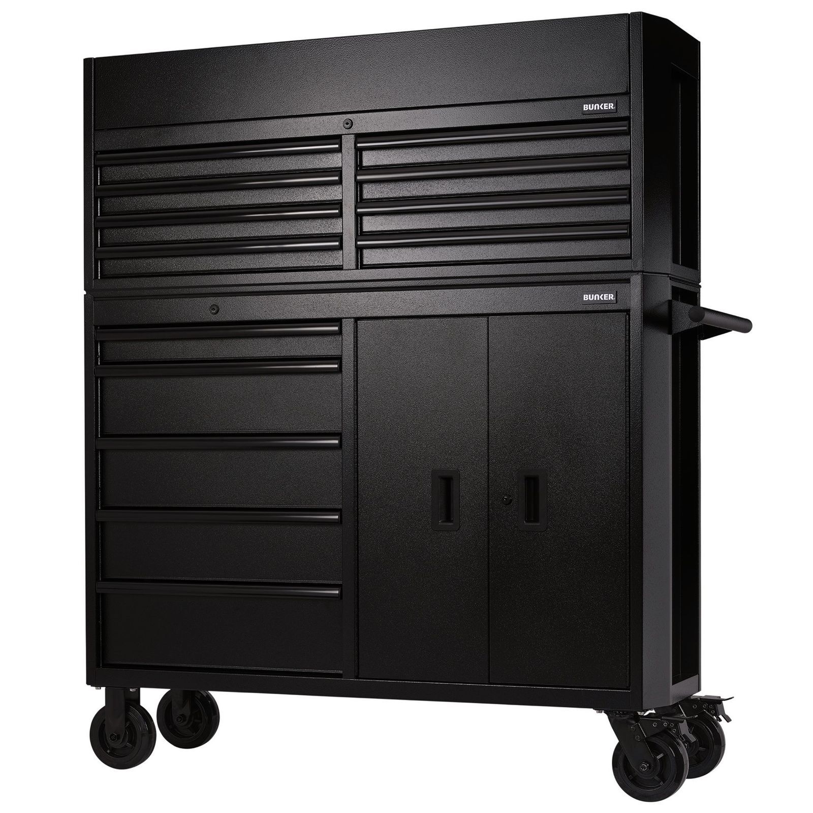 Draper 13 Drawer Combined Roller Cabinet And Tool Chest 52"" Black - 24249