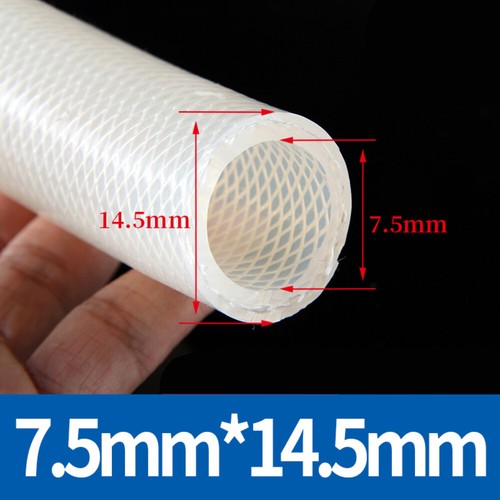Silicone Braided Hose Food Grade Fuel Oil Water Gases Air Reinforced Pipe Tube - Picture 11 of 25