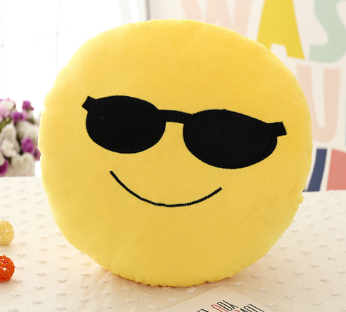 Smiley Face cushion Emoji Cushion Pillow Plush cushion Yellow SMILEY CUSHION - Picture 5 of 19