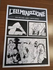 ORIGINAL ART SPLASH PAGE TABLE DYLAN DOG Alman. 2012 "The Elimination" Toast