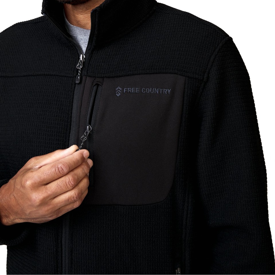 Free Country Men's Dire Wolf II Grid Fleece Jacket eBay