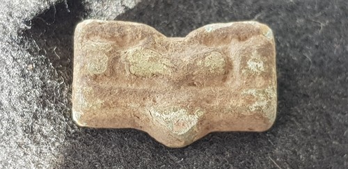 Rare Saxon decorated bronze mount found in Britain 1970s L54c