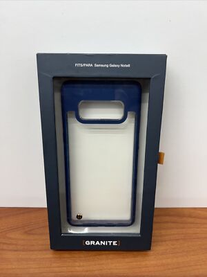 Granite Case for Galaxy Note 8 Mono Case - Clear/Navy Blue- USED