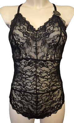 Lingadore Daily Spitzen Body Gr. L Einteiler schwarz transparent Stretch Sexy