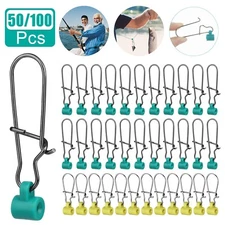 100/50X Heavy Duty Fishing Sinker Slide Stainless Steel Fish Line Finder Slider