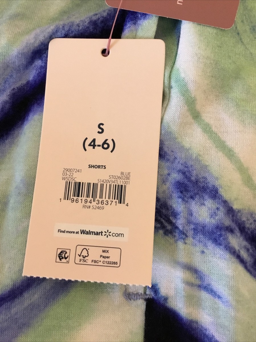 SECRET TREASURES MIX & MATCH SOFT Blue Swirl Print Elastic Waist