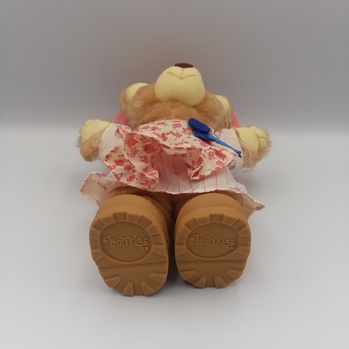 Oso de peluche vintage de pieles de peluche de 7' pareja obra de arte original de los Apalaches a cuadros - Imagen 8 de 15