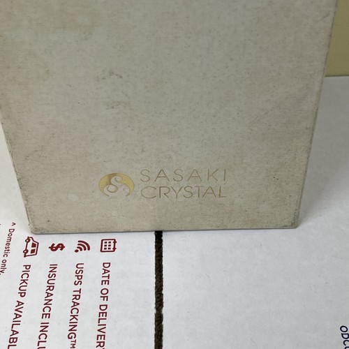 SASAKI Crystal Wings FROSTED BIRD 9 1/2" CANDLESTICK With Box - Bild 6 von 10
