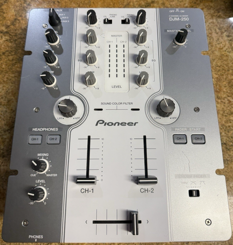 Pioneer DJM-250-W 2-Channel DJ Mixer Silver Excellence Condition Tested/working - Picture 5 of 6