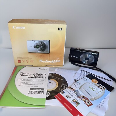 Canon Powershot A2300 HD Digital Camera + Battery - TESTED - Zoom  