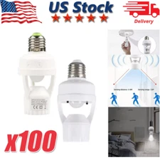 Infrared PIR Motion Sensor E27 LED Light Lamp Bulb Holder Socket Switch 110/220V