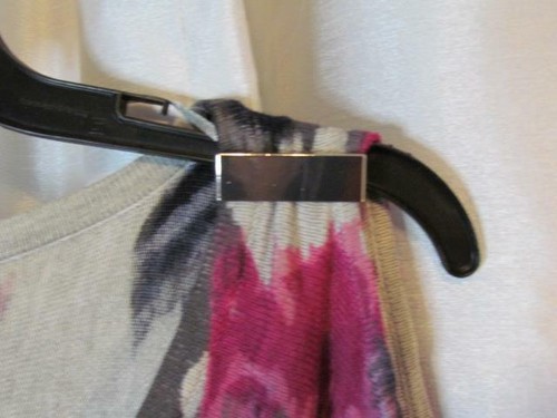 NWT INC International Concepts Gray Floral Peek A Boo Shldr 0X Org $89.50 - Picture 3 of 9