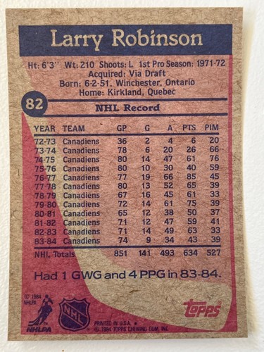 1984-85 Topps Hockey Card Pick From List !! - Picture 149 of 305