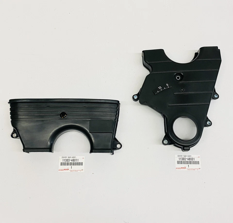 NEW GENUINE TOYOTA SUPRA JZA80 2JZ GS300 OEM UPPER LOWER TIMING BELT COVER  - Bild 1 von 1