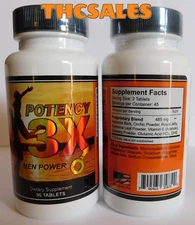 Potency 3X Plus Men Power Male Enhancer Enhancement Strength Treatment Pills