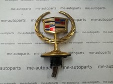 2000-2005 Cadillac Deville Hood Ornament Emblem Crest Wreath Gold Oem Vintage