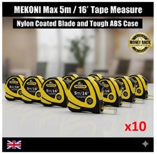Mekoni Max 5m Tape Measure, ABS Case, Nylon-Coated Steel Blade, Shock Resistant