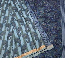 Vintage Silk Saree, 100 Pure Silk Fabric, 5 Yards Ethnic Indian Printed Sari