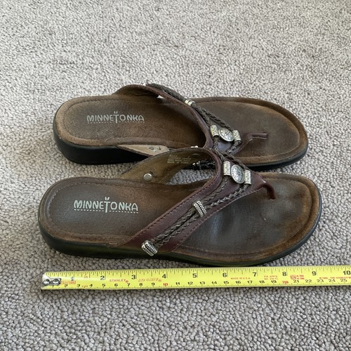 MINNETONKA INFRADITO IN PELLE MARRONE TAGLIA 7 - Foto 11 di 14